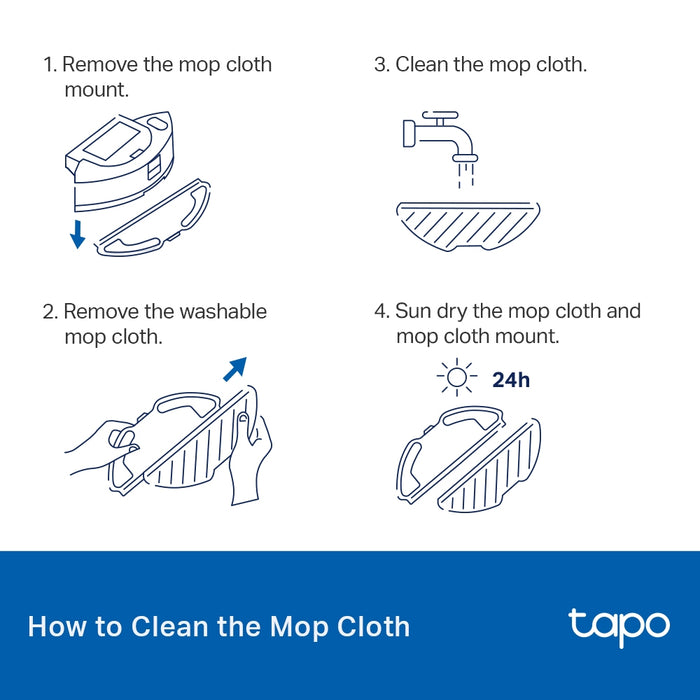 Tapo Robot Vacuum Washable Mop Cloth for RV30/RV30 Plus - Robot Specialist
