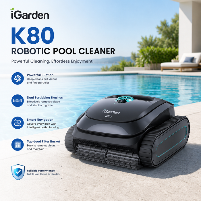 iGarden K80 Cordless Robotic Pool Cleaner for Effortless Maintenance - Robot Specialist