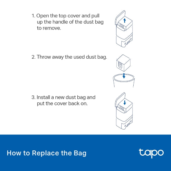 Tapo Robot Vacuum Disposable Dust Bag for RV30 Plus - Robot Specialist